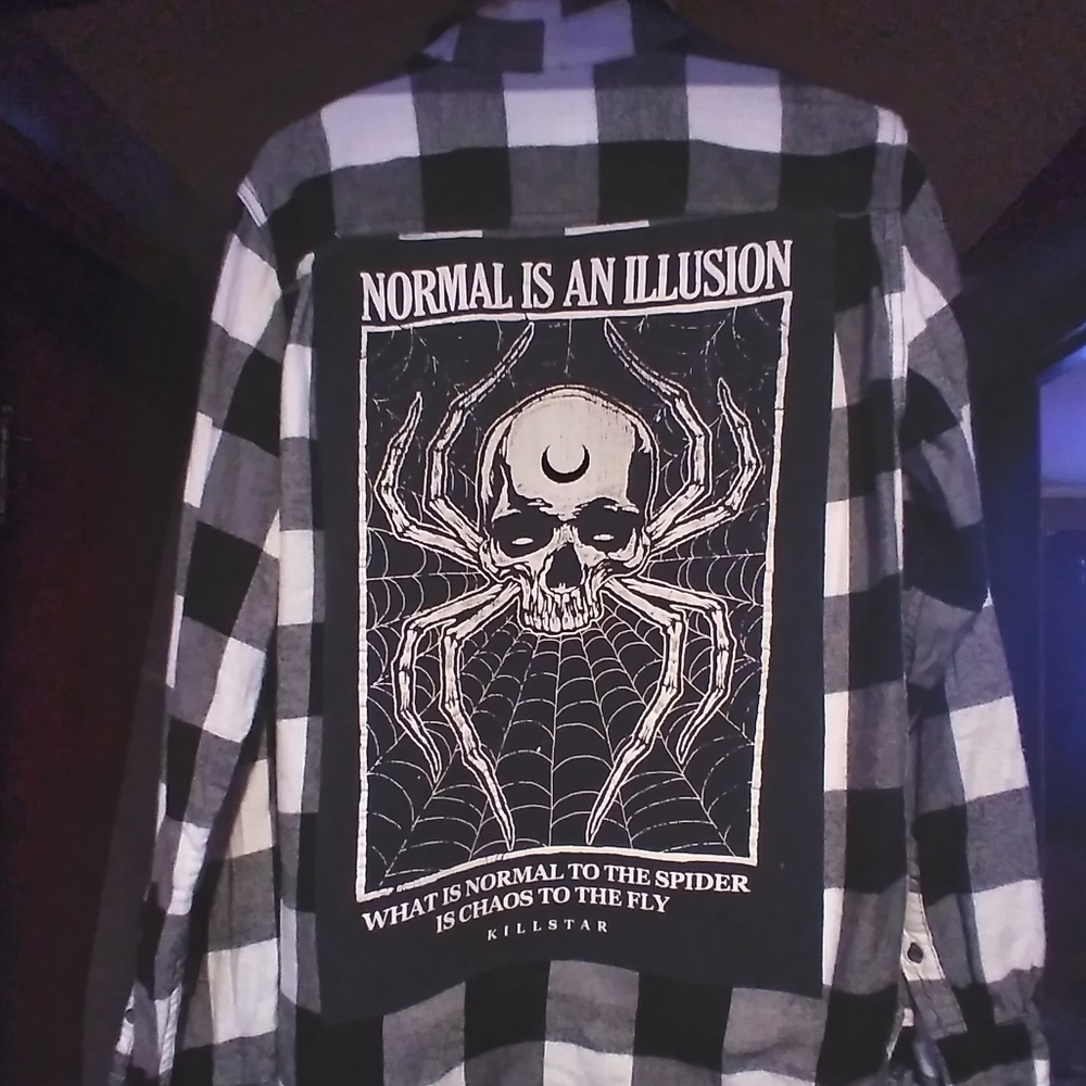 Upcycled Flannel Shirt W/ Custom KILLSTAR back Patch